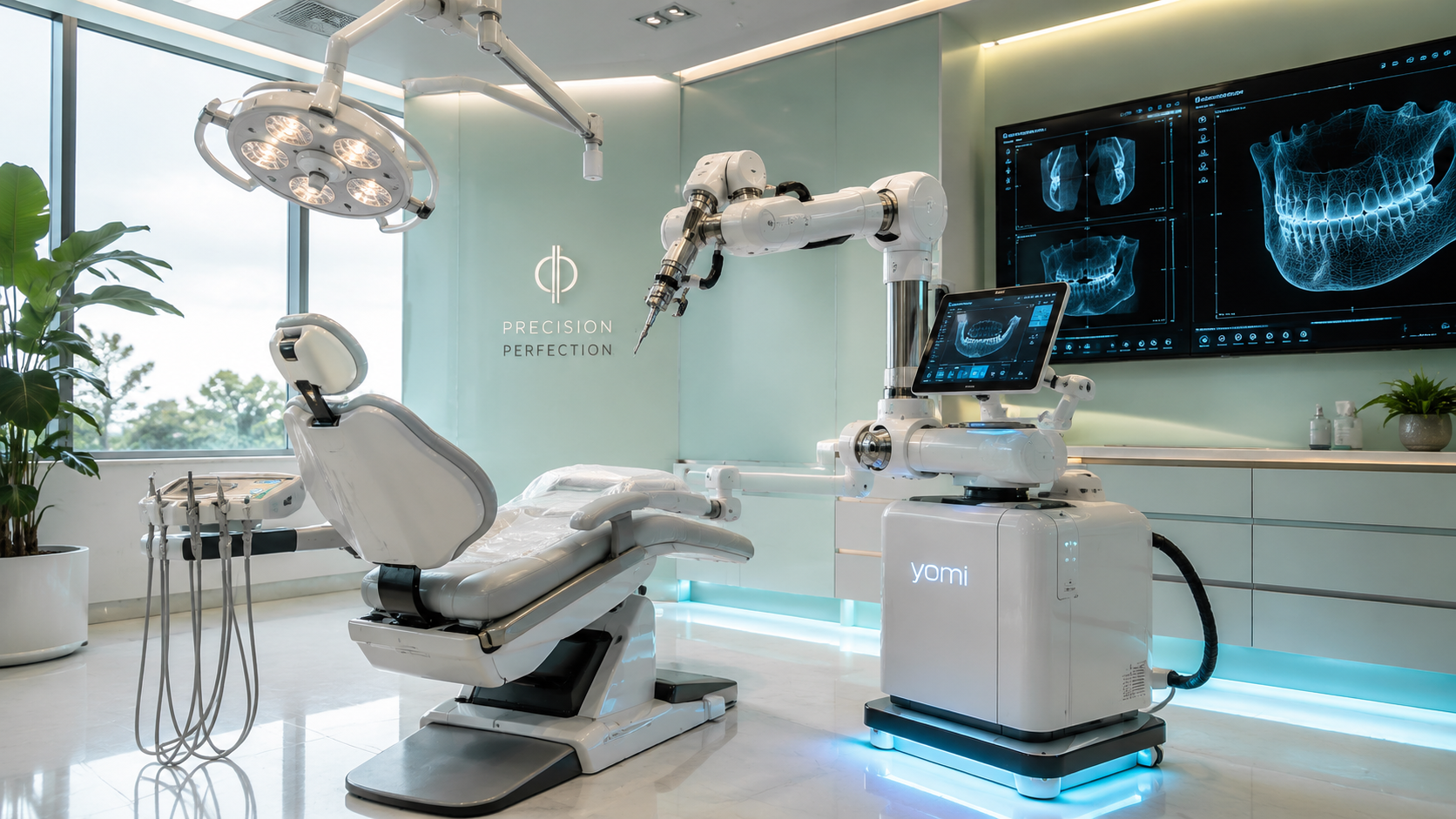 3D CBCT scan showing jaw and implant planning — precision guided surgery